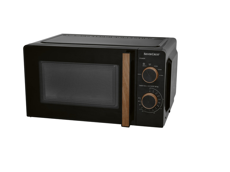 SILVERCREST® KITCHEN TOOLS Mikrowelle SMWH 700 B2, schwarz, Holzdesign Online Outlet