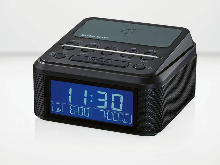 SILVERCREST® Uhrenradio, mit Qi Ladung, DAB+, Bluetooth Blitzangebot