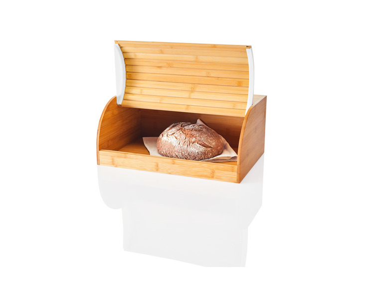 ERNESTO® Bambus-Brotkasten, mit Klappdeckel Auslauf