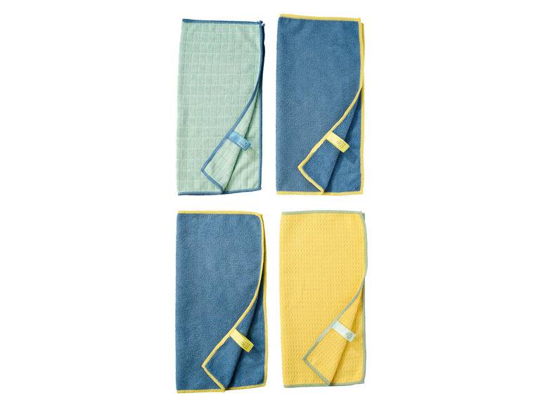 LIVARNO home Mikrofasertücher-Set, 4 Stück Fabrikpreis