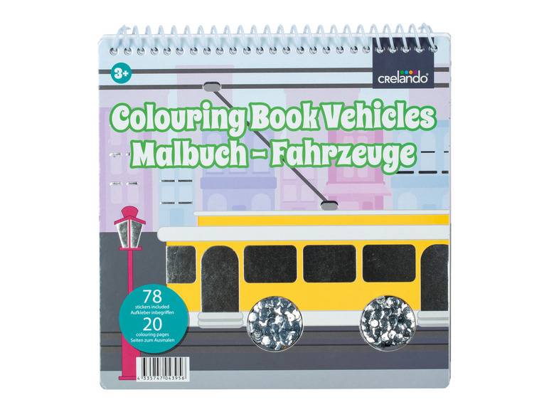 crelando® Malbuch, mit Pailletten und Stickern Saisonschlussverkauf