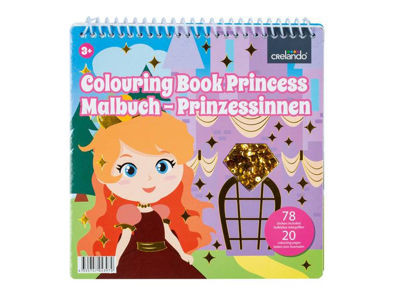 crelando® Malbuch, mit Pailletten und Stickern Saisonschlussverkauf