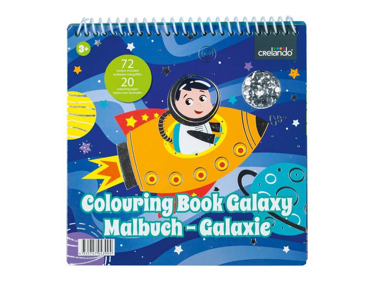 crelando® Malbuch, mit Pailletten und Stickern Saisonschlussverkauf