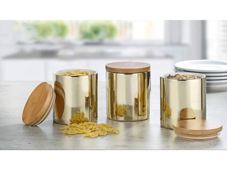 Esmeyer Porzellandosen mit Bambusdeckel 3er Set Neueste Mode