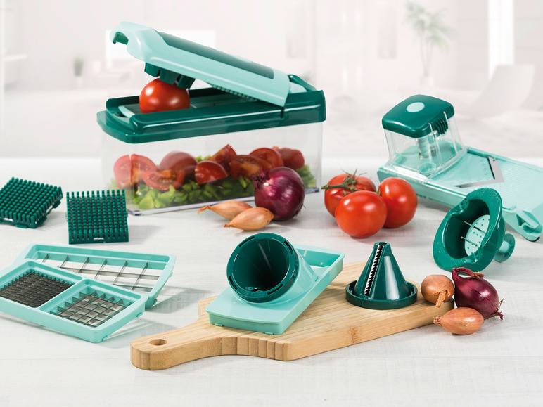 Genius Nicer Dicer »Fusion Smart«, 16-teilig, 1,25 l Auffangbehälter, Klingen aus Edelstahl Blitzangebot