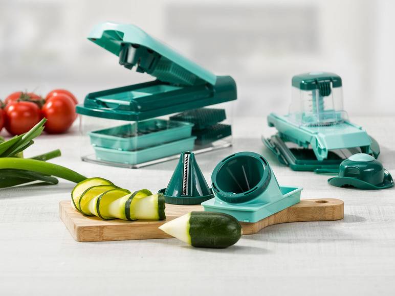 Genius Nicer Dicer »Fusion Smart«, 16-teilig, 1,25 l Auffangbehälter, Klingen aus Edelstahl Blitzangebot