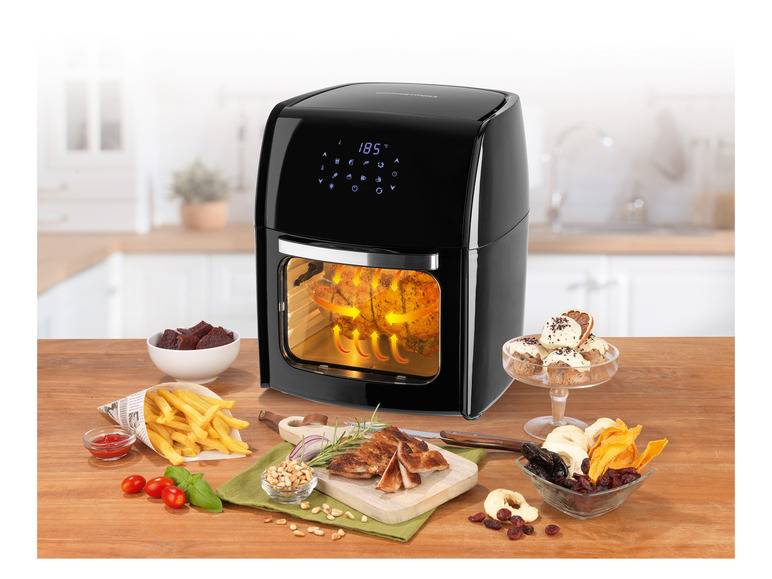 GOURMETmaxx Heißluftfritteuse mit Rotisserie, 1800 W, 12 l Heißer Verkauf
