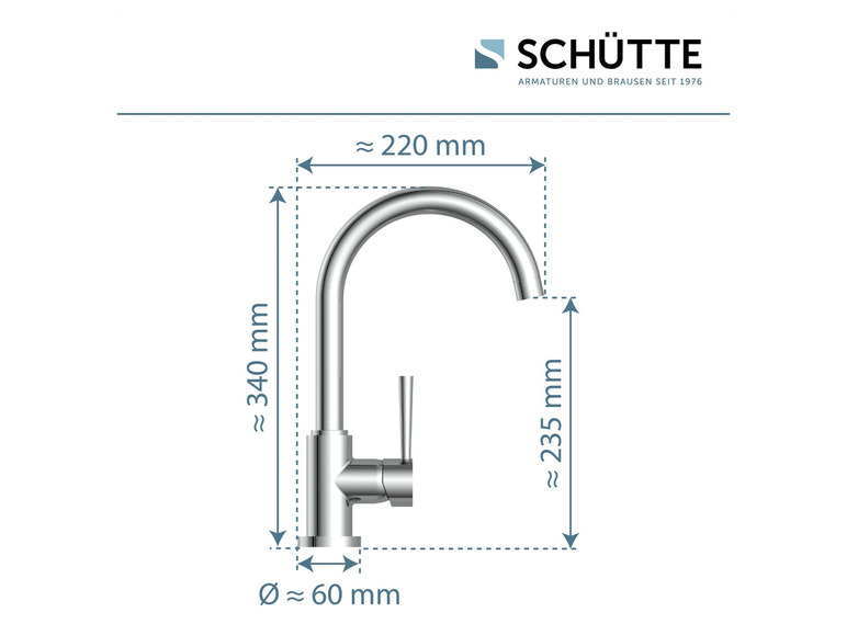 Schütte Küchenarmatur »CORNWALL«, Niederdruck Armatur Küche, 360° Wasserhahn Küche Exklusive Angebote
