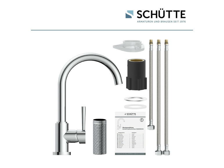 Schütte Küchenarmatur »CORNWALL«, Niederdruck Armatur Küche, 360° Wasserhahn Küche Exklusive Angebote