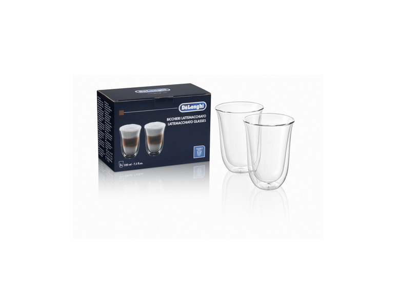 Delonghi Latte Macchiato Gläser, 220 ml, 2er Set Neuheiten
