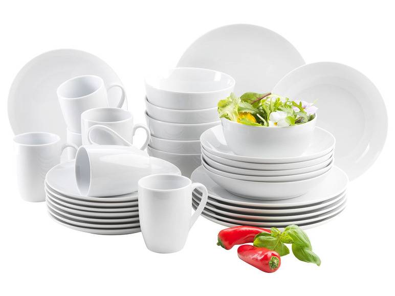 MÄSER Barca, Geschirr-Set für 6 Personen, 30-tlg. Kombiservice, Porzellan Wochenangebot
