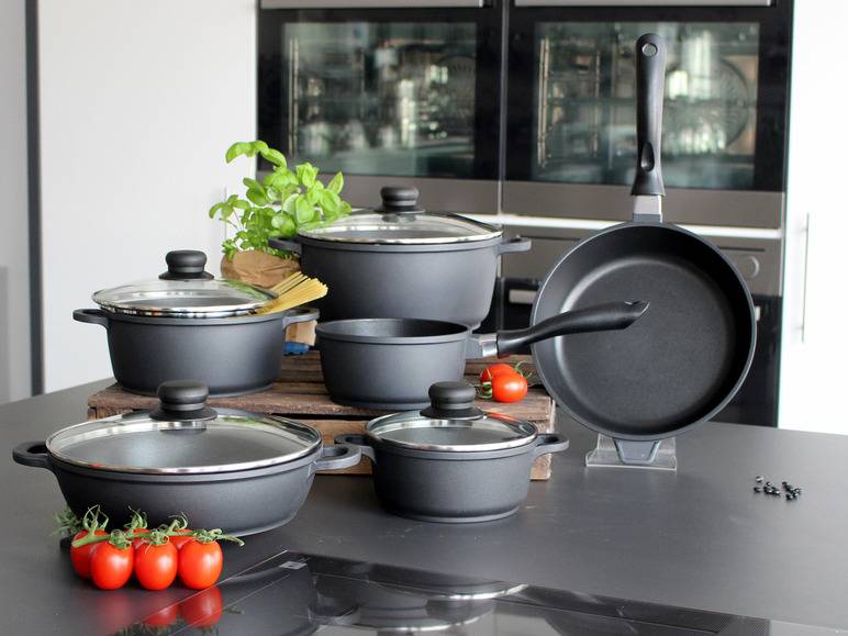 ELO Basic Topfset Black Cast Aluguss Induktion 6 teilig Riesige Rabatte