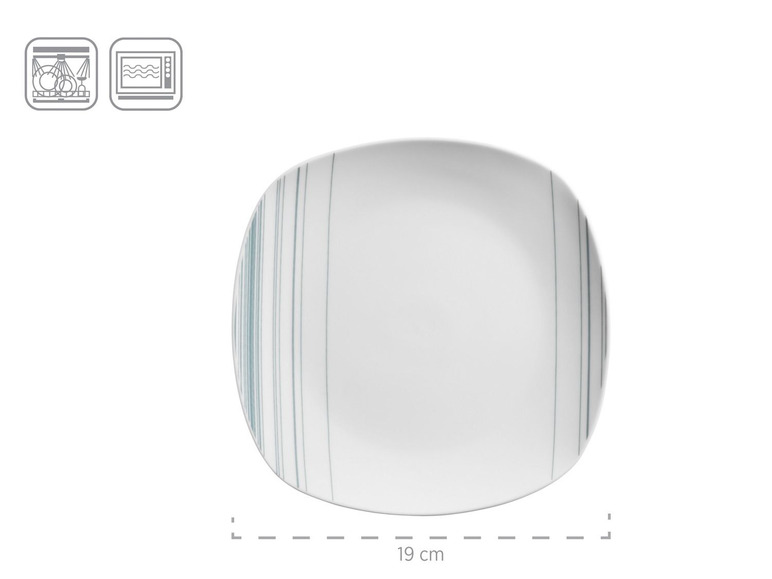 MÄSER Serie Enni, Kombiservice 30 teilig, weißes Geschirr-Set mit blauem Muster, Teller, Kaffeetasse, Dessertteller für 6 Personen Online Outlet