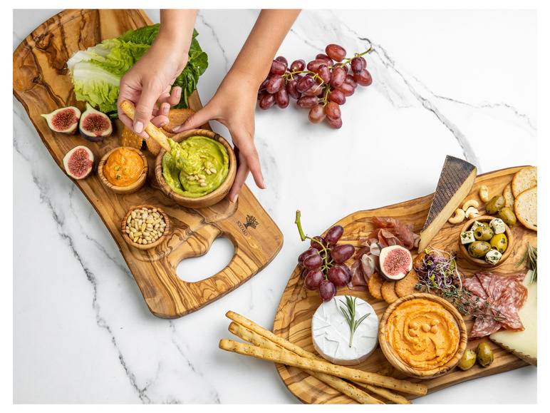 Soltako 2er und 4er Set Antipasti-/Dippschälchen Olivenholz Tägliche Deals