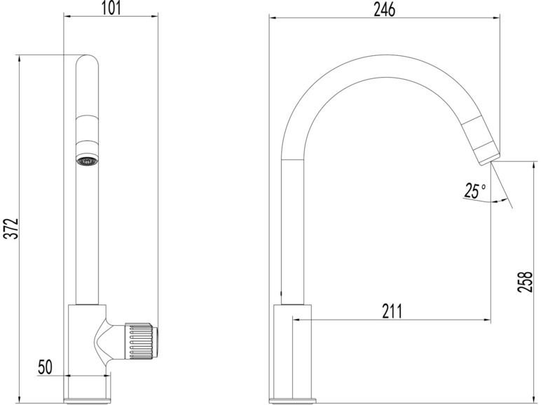 Duschwell Spültischarmatur Basic, mit Neoperl Luftsprudler Riesige Ersparnisse
