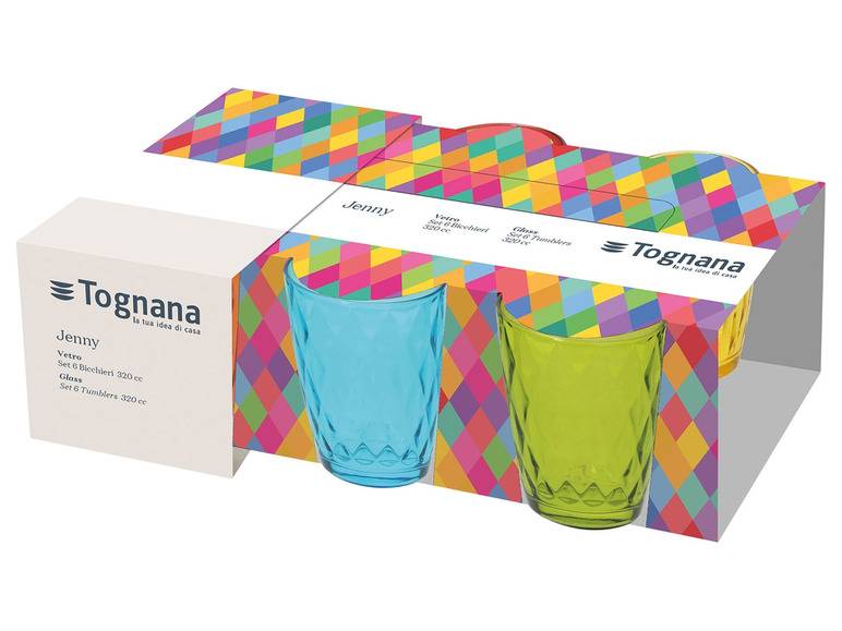 Tognana Gläserset, farbig, 320ml Kostenloser Versand