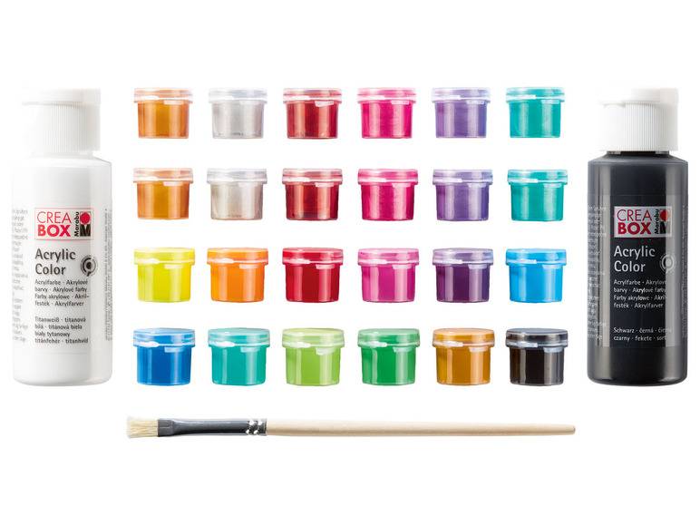 Marabu CREABOX Acrylfarben »Mini«, 27-teilig, inkl. Pinsel Sonderangebot