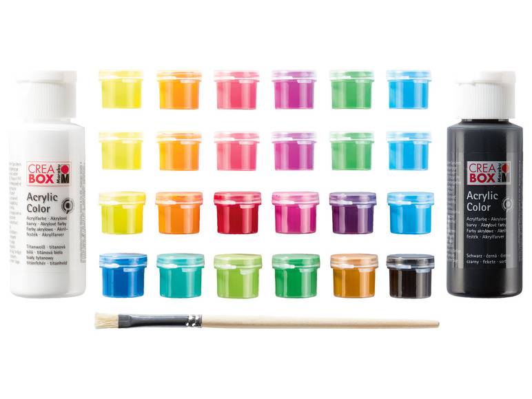 Marabu CREABOX Acrylfarben »Mini«, 27-teilig, inkl. Pinsel Sonderangebot