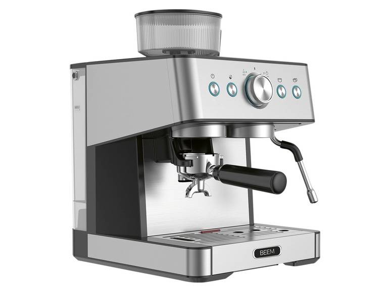 BEEM Siebträgermaschine mit Mahlwerk, Thermoblock, Heizsystem Preisnachlass