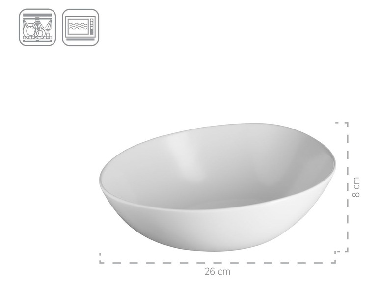 MÄSER Serie Glendale, Schalen Set 3-teilig, moderne hochwertige Servierschalen in verschiedenen Größen, Müslischale, Suppenschüssel, Salatschüssel, matt lasiert, Keramik, Schwarz / Weiß / Grau Super Sparpreis