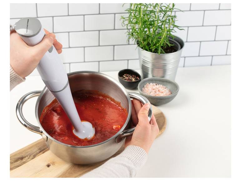 GOURMETmaxx Stabmixer 400 W weiß/grau Riesige Rabatte