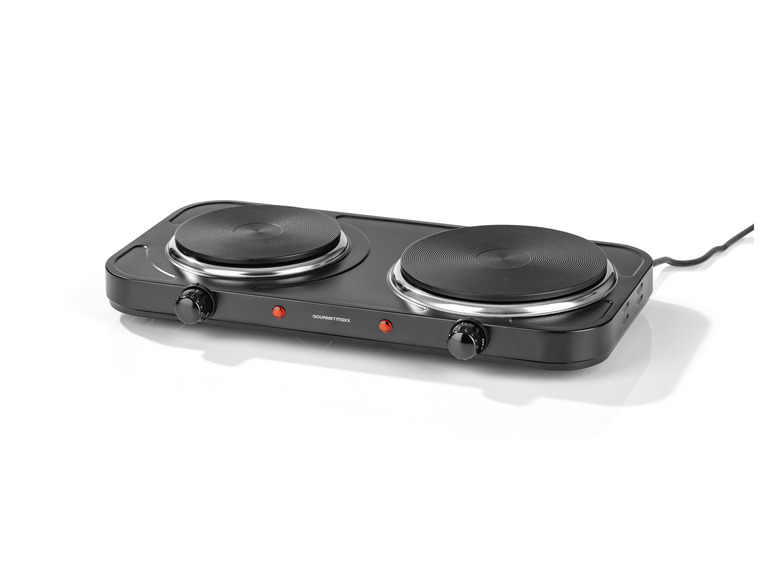 GOURMETmaxx Doppelkochplatte 2500 W schwarz Sonderangebot