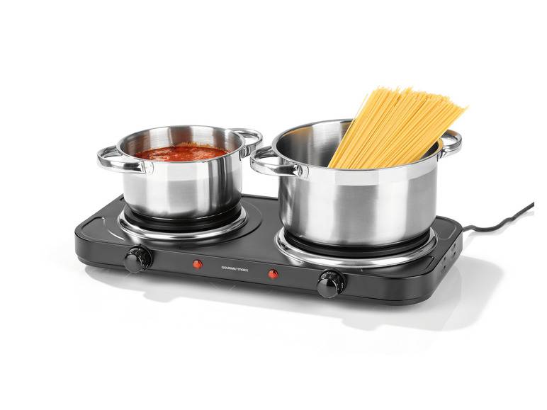 GOURMETmaxx Doppelkochplatte 2500 W schwarz Sonderangebot