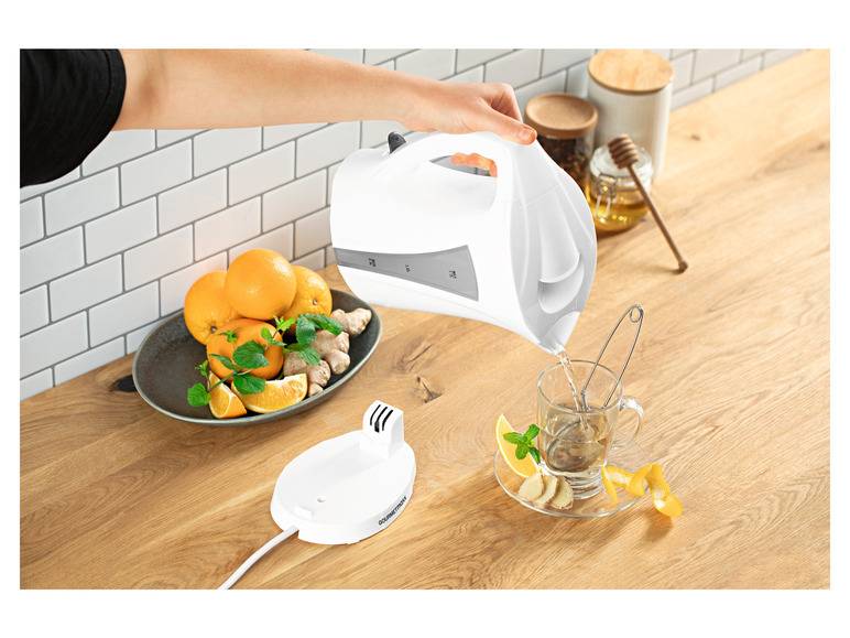 GOURMETmaxx Wasserkocher 1,7 l 2200W weiß/grau Günstig kaufen