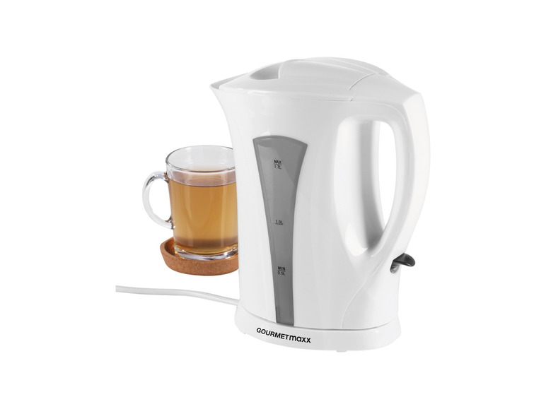 GOURMETmaxx Wasserkocher 1,7 l 2200W weiß/grau Günstig kaufen