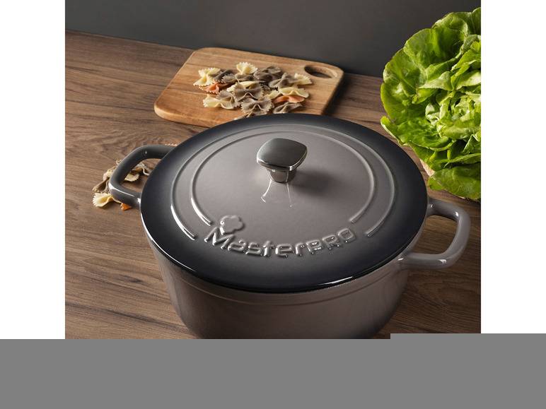 Masterpro Kasserolle, Gusseisen, mit Deckel, Ø 27 cm JETZT KAUFEN