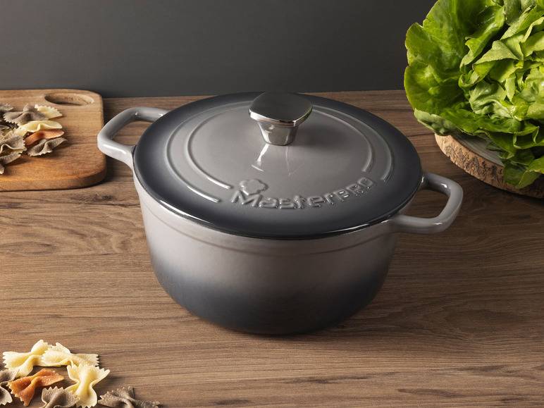 Masterpro Kasserolle, Gusseisen, mit Deckel, Ø 27 cm JETZT KAUFEN