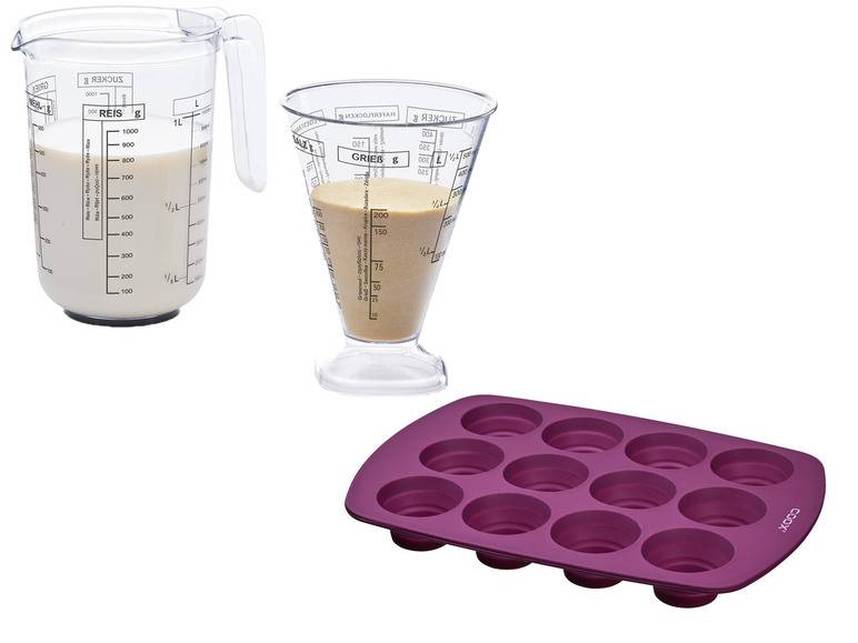 Coox Silikon-Muffinform + ERNESTO® Messbecher-Set, 2-teilig Super Rabatt
