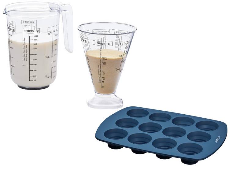 Coox Silikon-Muffinform + ERNESTO® Messbecher-Set, 2-teilig Riesige Rabatte
