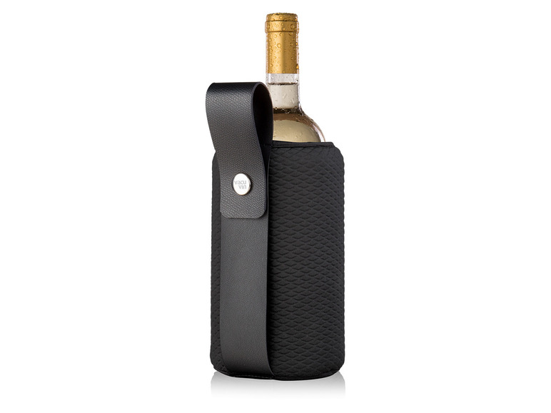 vacu vin Wein Set klassisch 4teilig + Weinkühler »Artico«, flexibel, schwarz Schlussverkauf