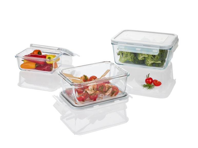 ERNESTO® Glas-Frischhaltedosen, 3-teilig Tägliche Deals