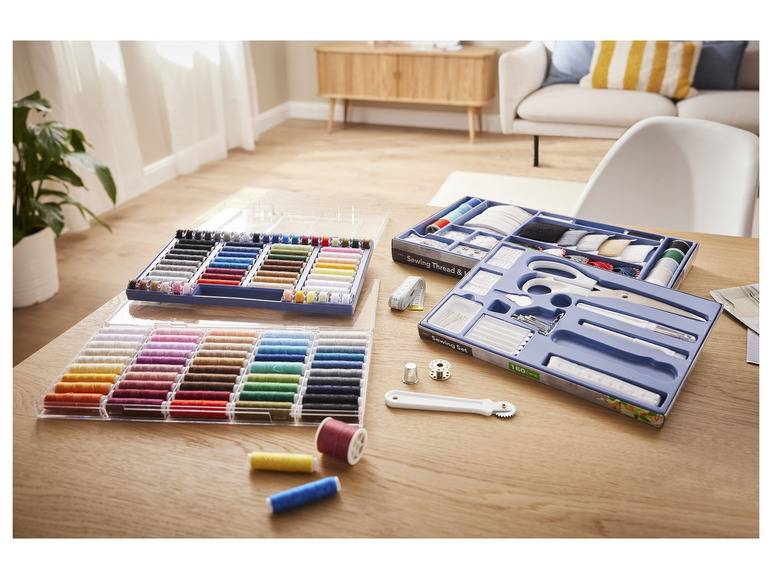 crelando® Nähgarn-Set, Modefarben, 64-teilig Sonderangebot der Fabrik