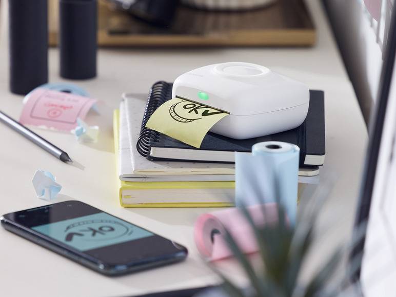SILVERCREST® Mini Pocket Printer inklusive Papierrolle Kostenloser Versand international