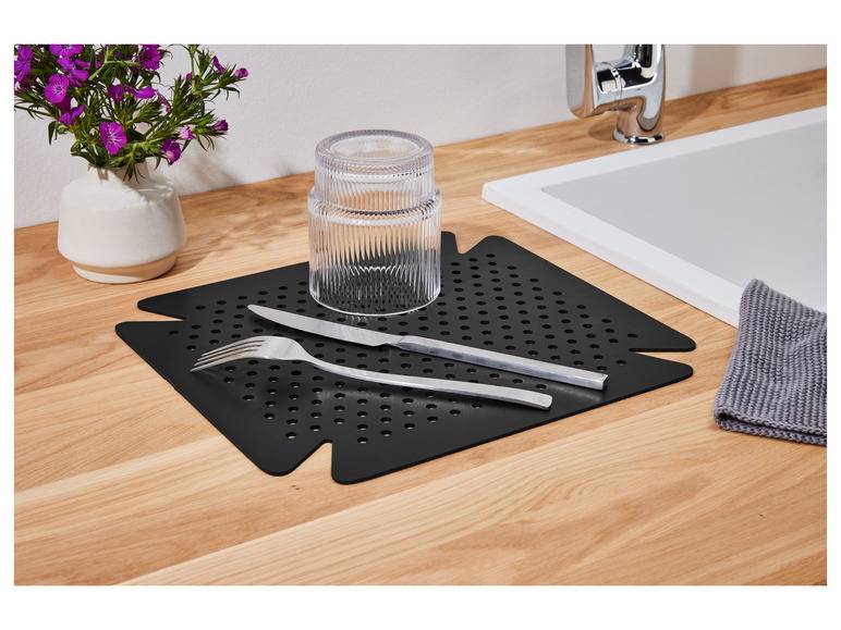 LIVARNO home Spülbeckeneinlage mit Lochung, schwarz Black Friday Preise