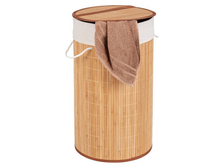 Wenko Wäschetruhe »Bamboo«, 55 l Fassungsvermögen, mit Baumwoll-Wäschesack, aus Bambus Schlussverkauf
