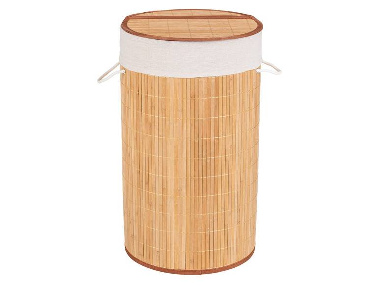 Wenko Wäschetruhe »Bamboo«, 55 l Fassungsvermögen, mit Baumwoll-Wäschesack, aus Bambus Schlussverkauf