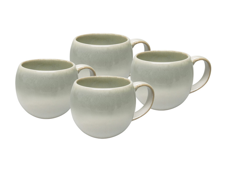vanWell Kaffeebecher 4erSet bauchig ca. 50cl Steingut Saisonschlussverkauf