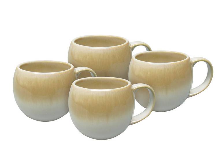 vanWell Kaffeebecher 4erSet bauchig ca. 50cl Steingut Saisonschlussverkauf