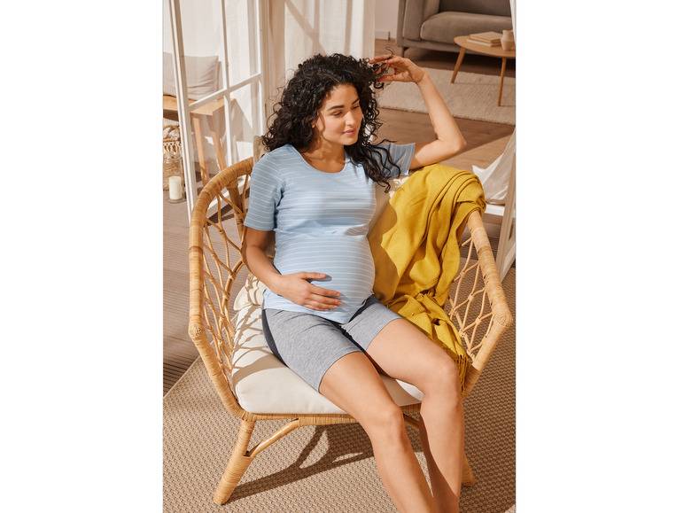 esmara® Damen Umstands-T-Shirts, 2 Stück, in modischer Ripp-Qualität Blitzangebot