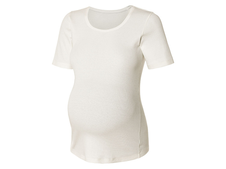 esmara® Damen Umstands-T-Shirts, 2 Stück, in modischer Ripp-Qualität Blitzangebot