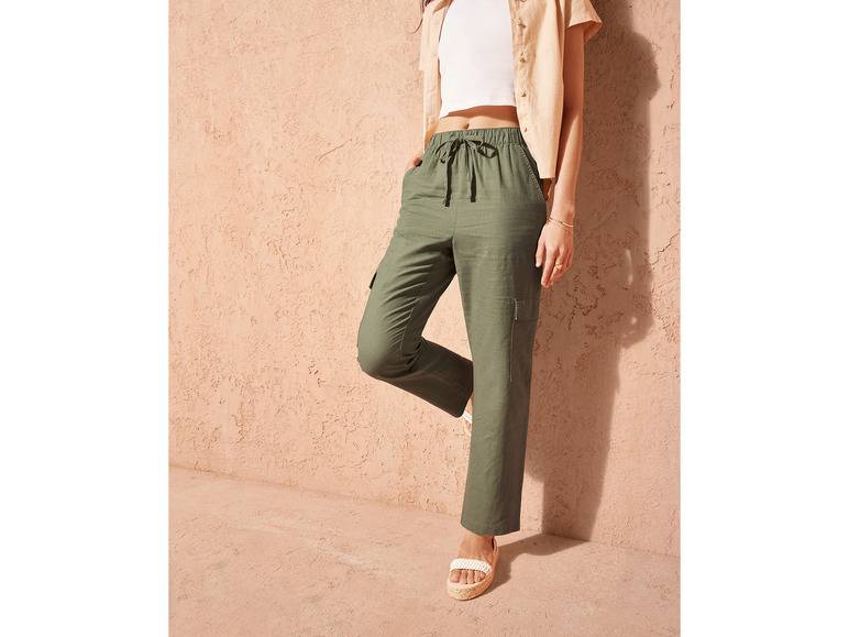 esmara® Damen Leinenhose, hohe Leibhöhe Tägliche Deals