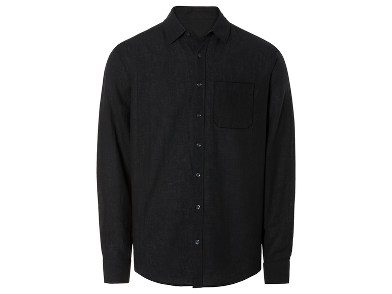 LIVERGY® Herren Leinenhemd mit Kentkragen Kostenlose Rückgabe
