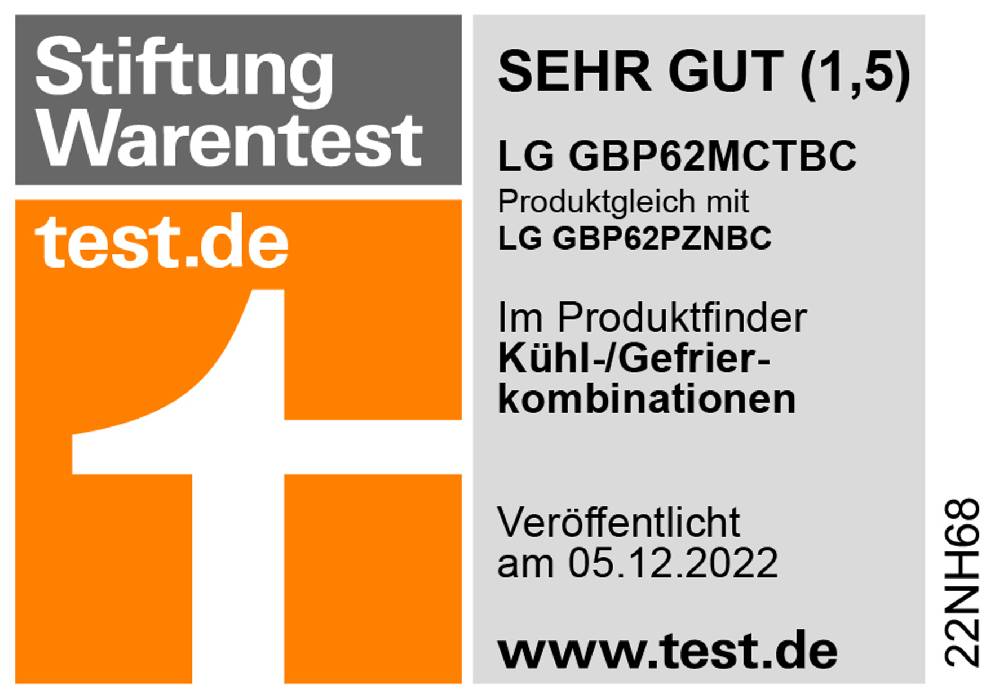 LG Kühl-Gefrierkombination »GBP62PZNBC« Total NoFrost Online Shopping