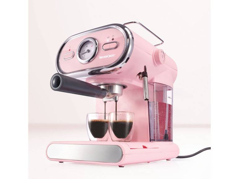 SILVERCREST® KITCHEN TOOLS Espressomaschine/Siebträger Pastell rosa SEM 1100 D3 + Elektrische Kaffeemühle »SKME 180 C1«, 180 W Cyber Monday