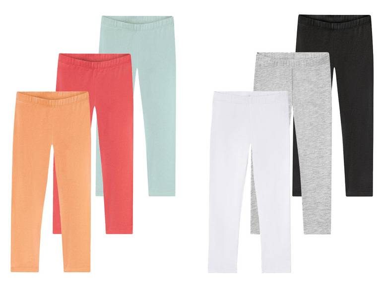 lupilu® Kleinkinder Leggings, 3 Stück, mit Baumwolle Zeitlich begrenztes Angebot
