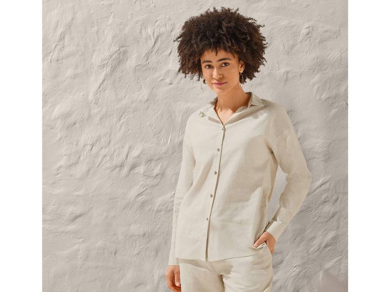 esmara® Damen Leinenbluse, leger geschnitten Kauf eins, bekomm eins gratis